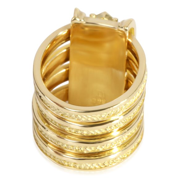 SeidenGang 4 Band Stack Pinky Ring with Peridot & Tourmaline - Picture 3 of 4